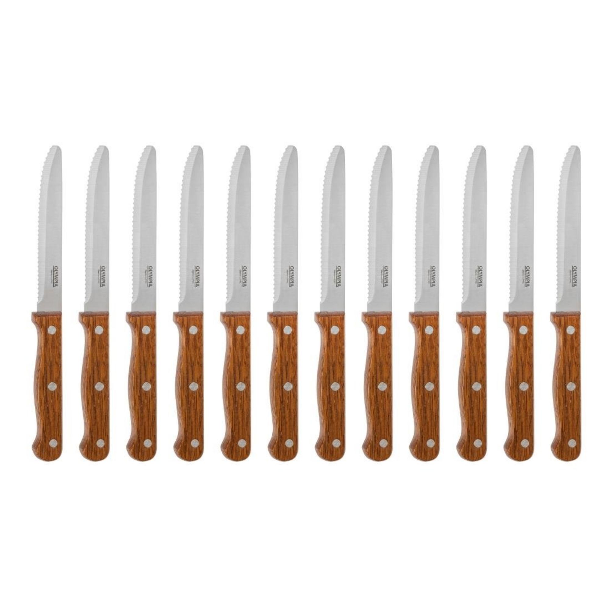 Picture of Olympia Rounded Steak Knives Wood (12 pack)