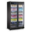Picture of CombiSteel Double Glass Door Display Fridge Black 758L - 7526.0010