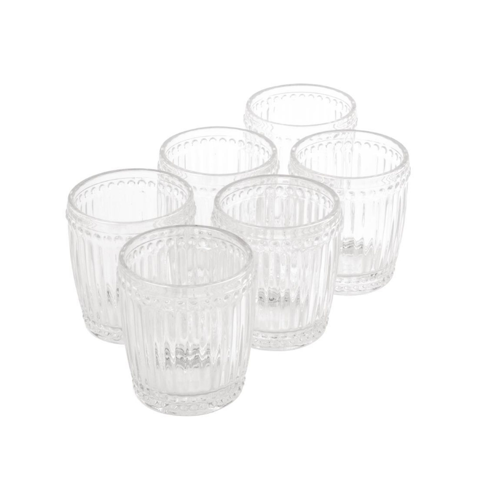 Picture of Olympia Baroque Whiskey Glasses Clear 325ml (Pack of 6)