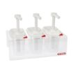 Picture of Araven Sauce Dispensers with Pump GN 1/9 Transparent 1.5Ltr (3 pack) - CR823