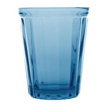 Picture of Olympia Cabot Panelled Glass Tumbler Blue 260ml (6 pack)