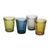 Picture of Olympia Cabot Panelled Glass Tumbler Blue 260ml (6 pack) - CR828