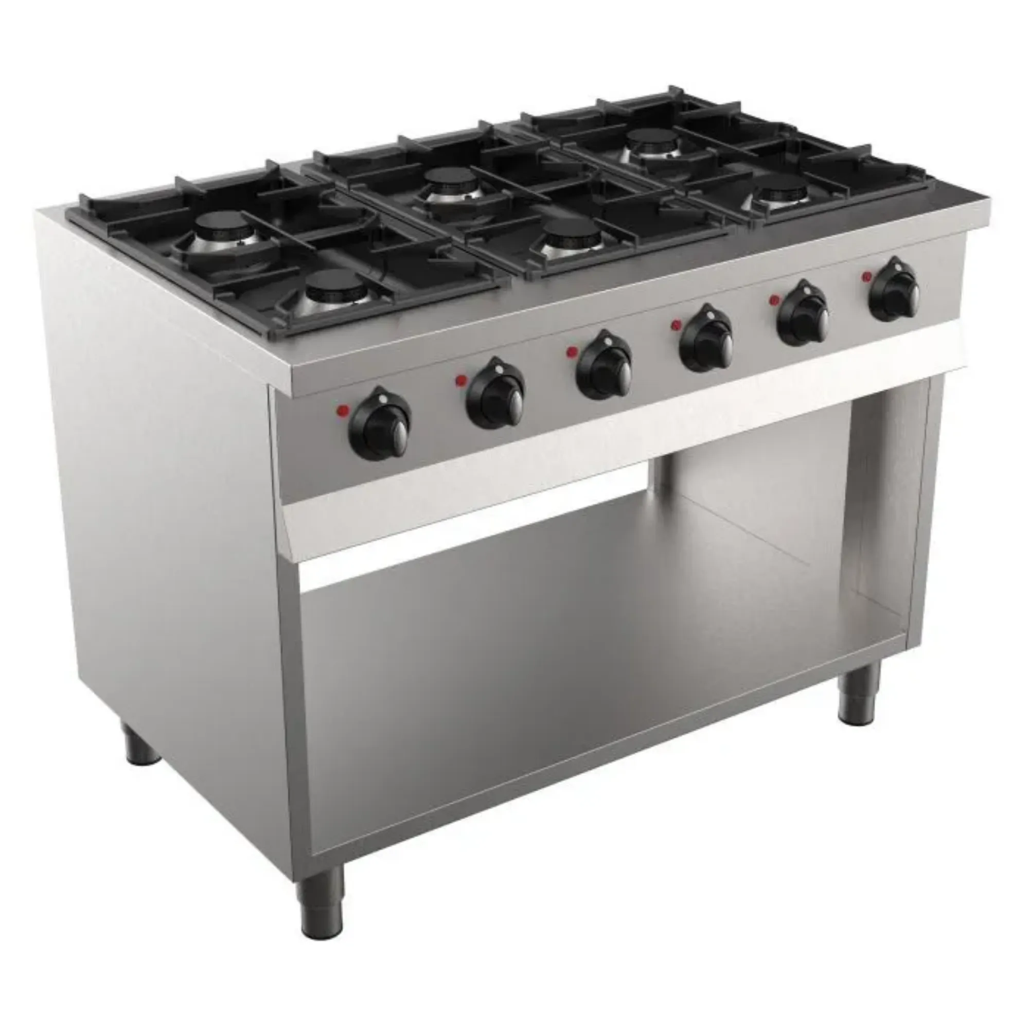 Picture of CombiSteel Base 700 Gas Range 6 Burners Freestanding - 7333.2010