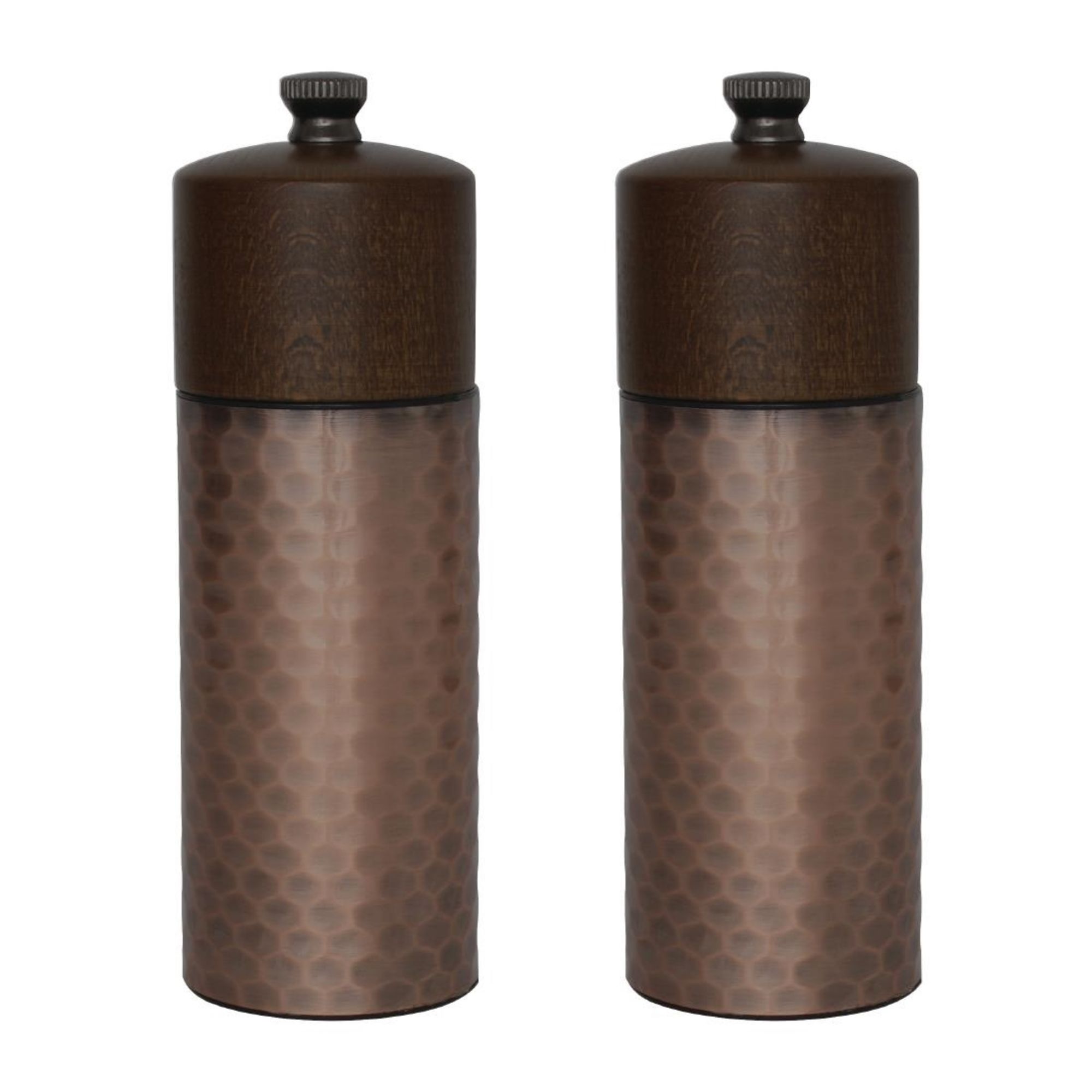 Picture of Olympia Copper Wood Salt and Pepper Mill Set (Pack of 2) - CR689