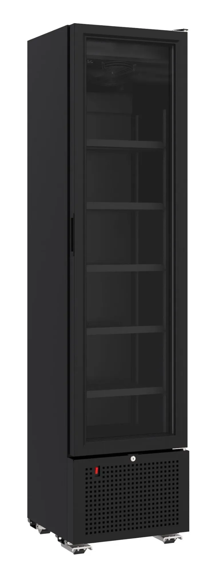 Picture of CombiSteel Single Glass Door Display Refrigerator Black 221Litre - 7464.0205