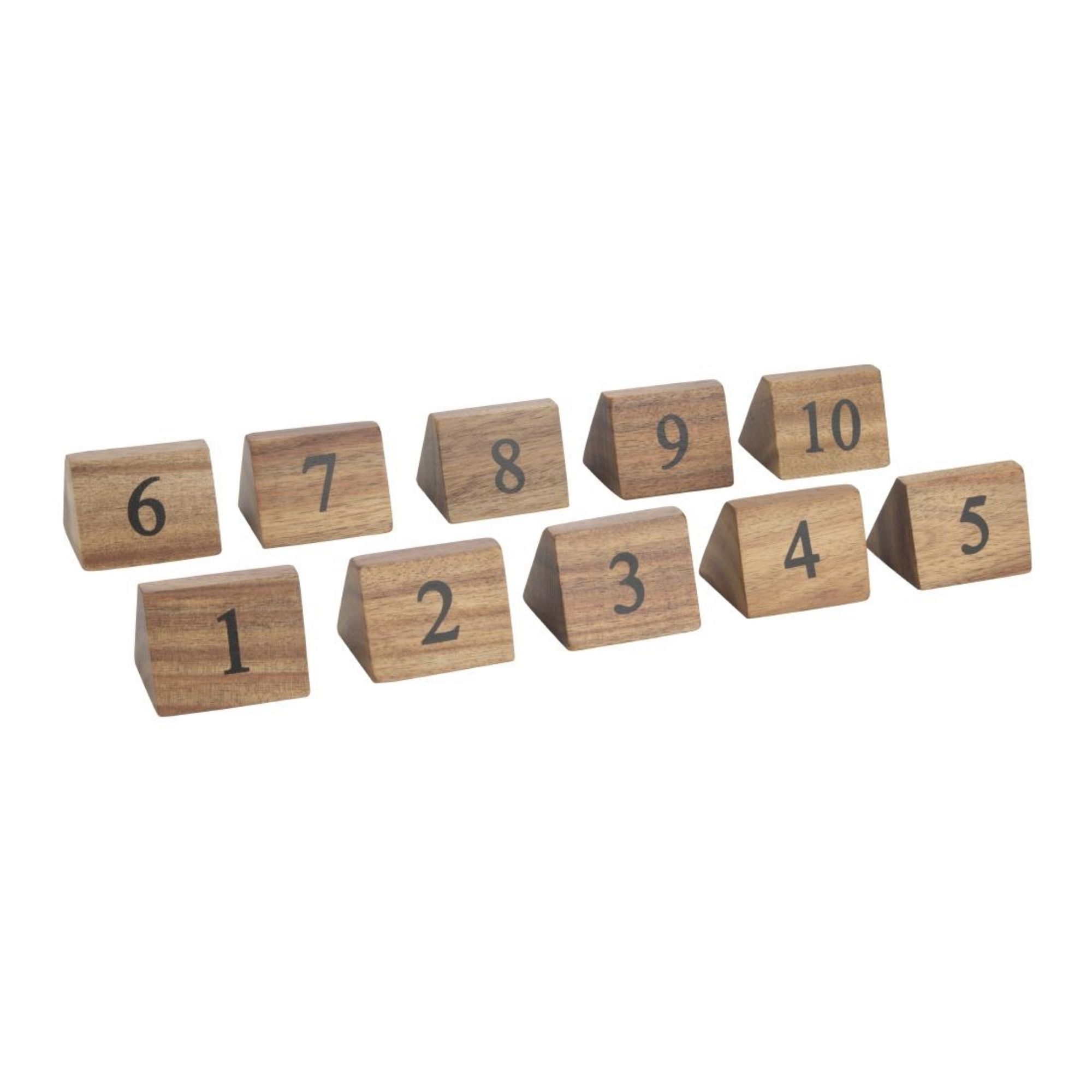 Picture of Olympia Acacia Table Number Signs Numbers 1-10 - CL392