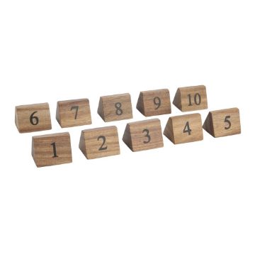 Picture of Olympia Acacia Table Number Signs Numbers 1-10