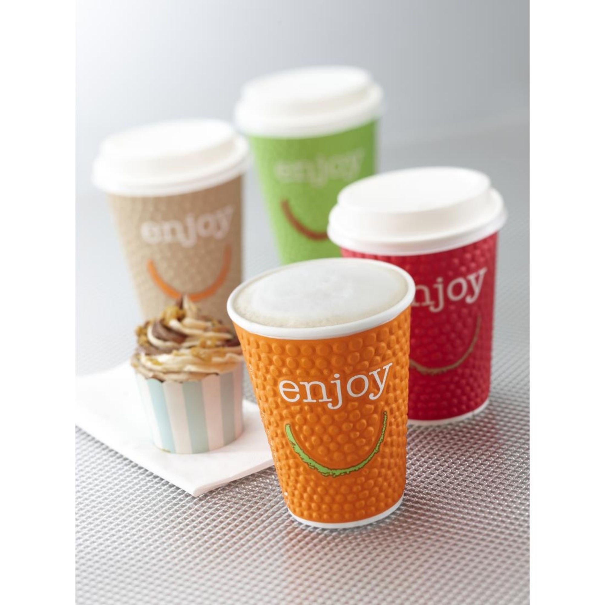 Picture of Huhtamaki Enjoy Double Wall Disposable Hot Cups 340ml / 12oz (680 Pack)