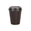 Picture of Fiesta Recyclable Coffee Cups Ripple Wall Black 340ml / 12oz (Pack of 25) - CM541