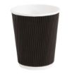 Picture of Fiesta Recyclable Coffee Cups Ripple Wall Black 225ml / 8oz (Pack of 500) - CM543