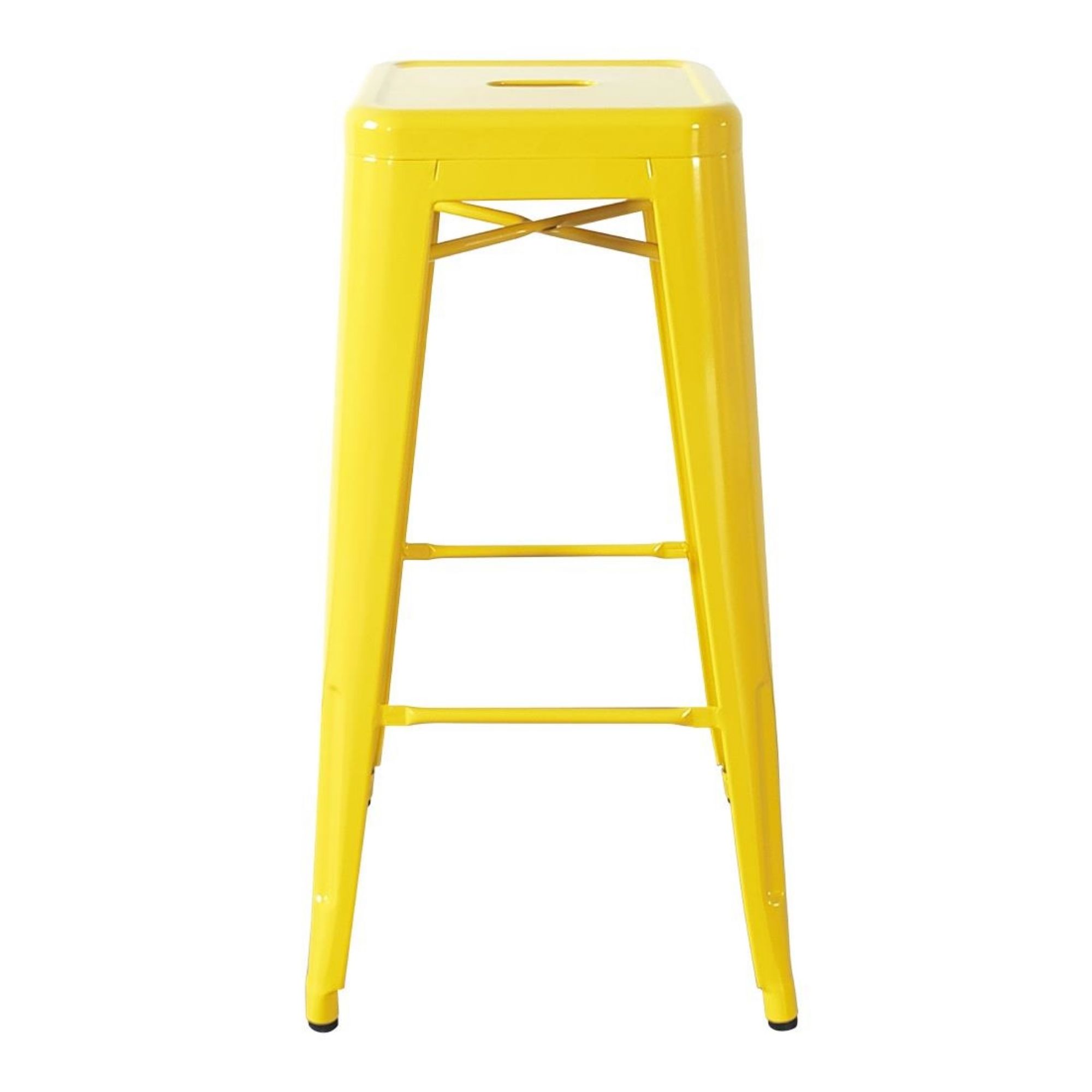 Picture of Bolero Bistro Yellow Steel High Stool (Pack of 4)