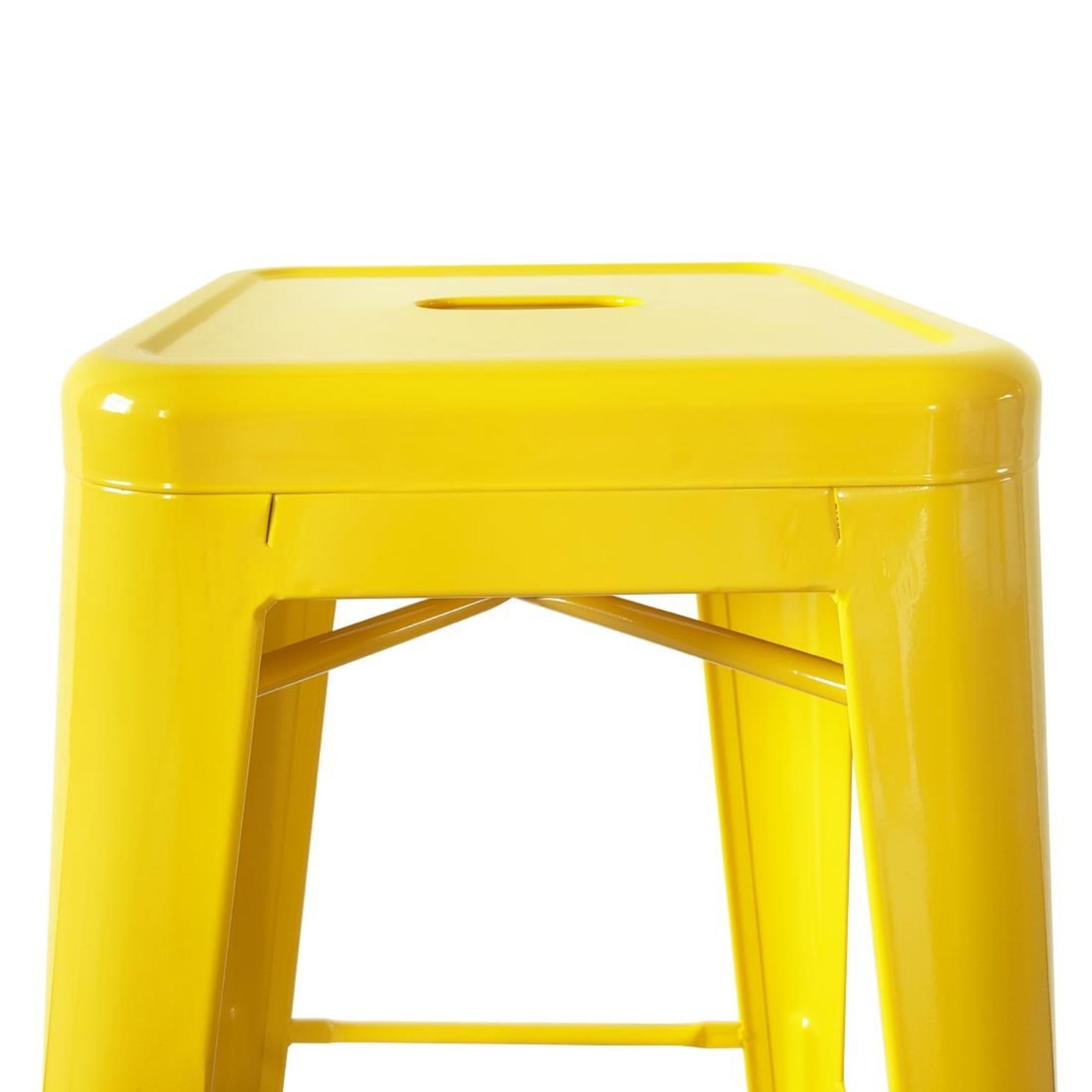 Picture of Bolero Bistro Yellow Steel High Stool (Pack of 4)