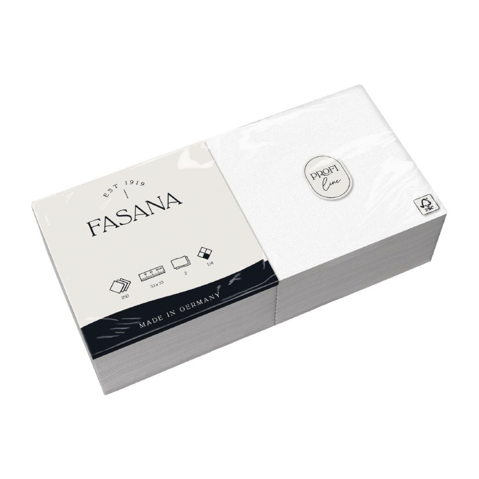 Picture of Fasana Lunch Napkin White 33x33cm 2ply 1/4 Fold (Pack of 1500)