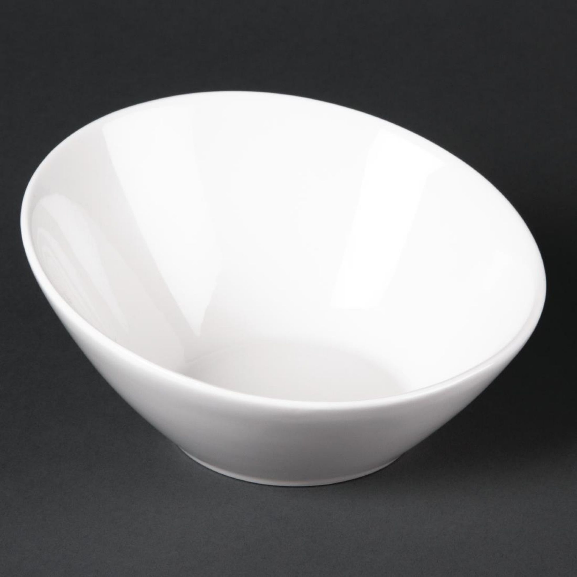 Picture of Olympia Lumina Oval Sloping Bowls White 148mm (6 pack)