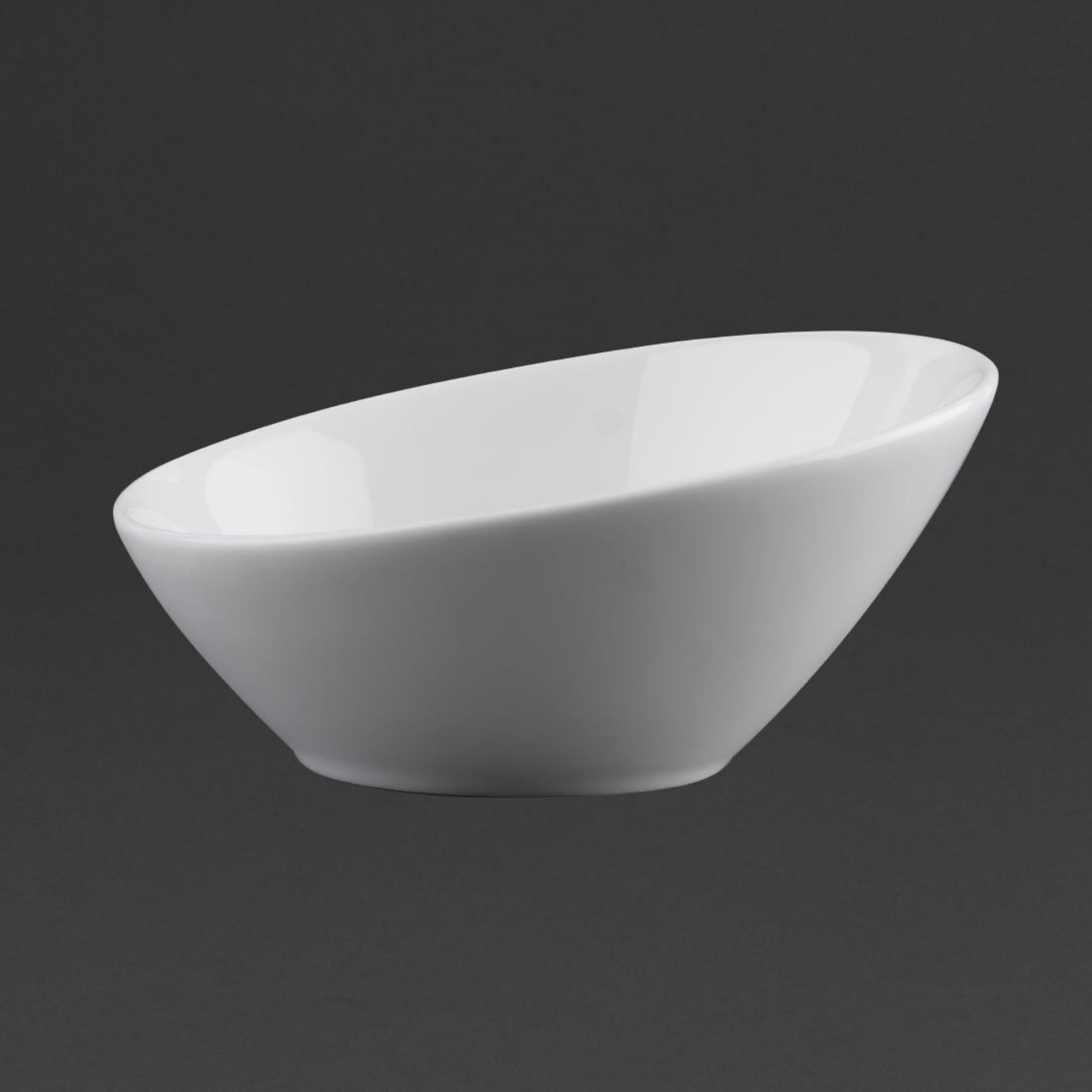 Picture of Olympia Lumina Oval Sloping Bowls White 148mm (6 pack)