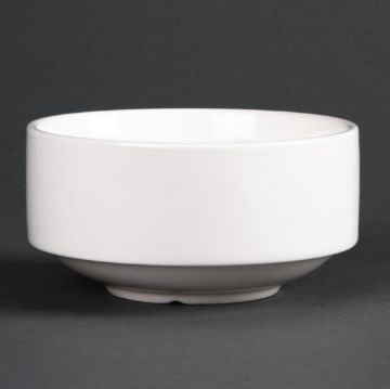 Picture of Olympia Lumina Stacking Soup Bowls White 398ml 14oz (6 pack)