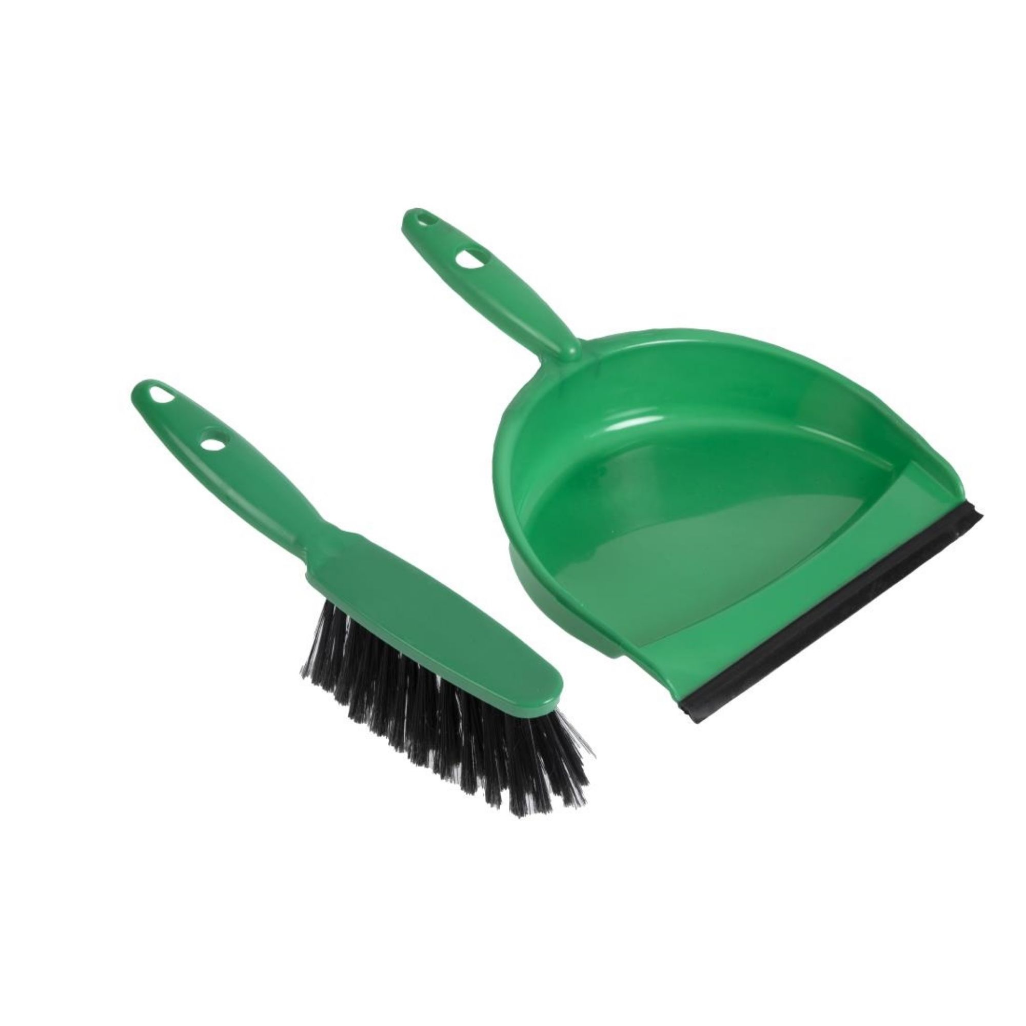 Picture of Jantex Soft Dustpan and Brush Set Green