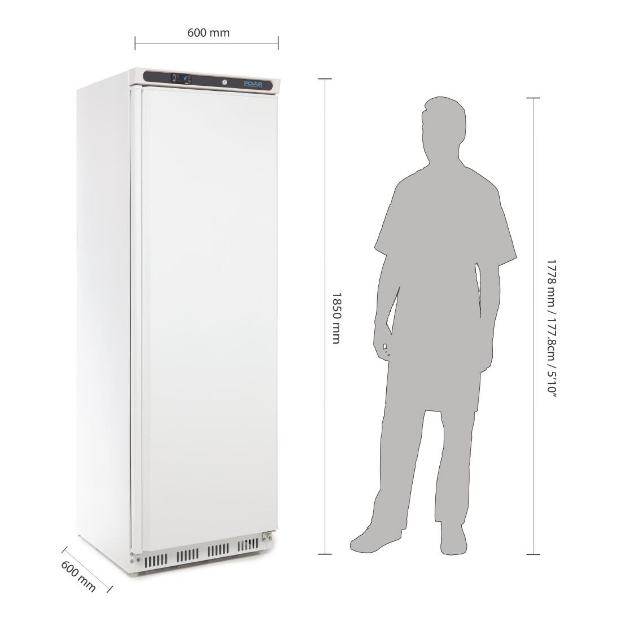 Picture of Polar C-Series Upright Fridge White 400Ltr