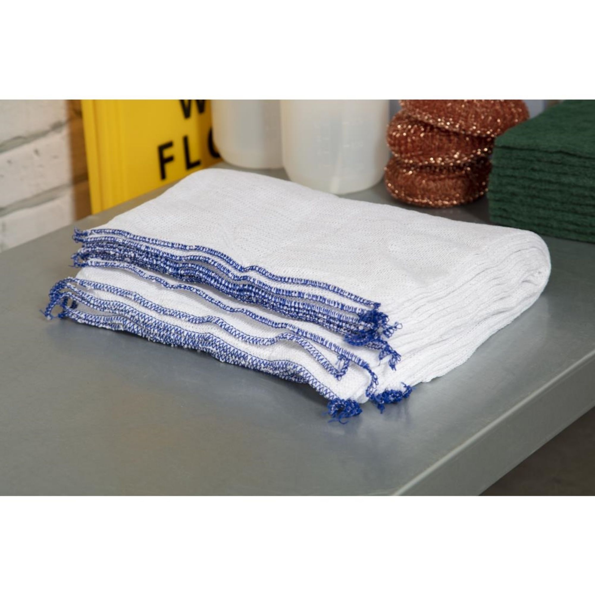 Picture of Jantex Dish Cloths Blue (Pack of 10)