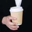 Picture of Fiesta Recyclable Coffee Cup Lids White 225ml / 8oz (Pack of 1000) - CE256