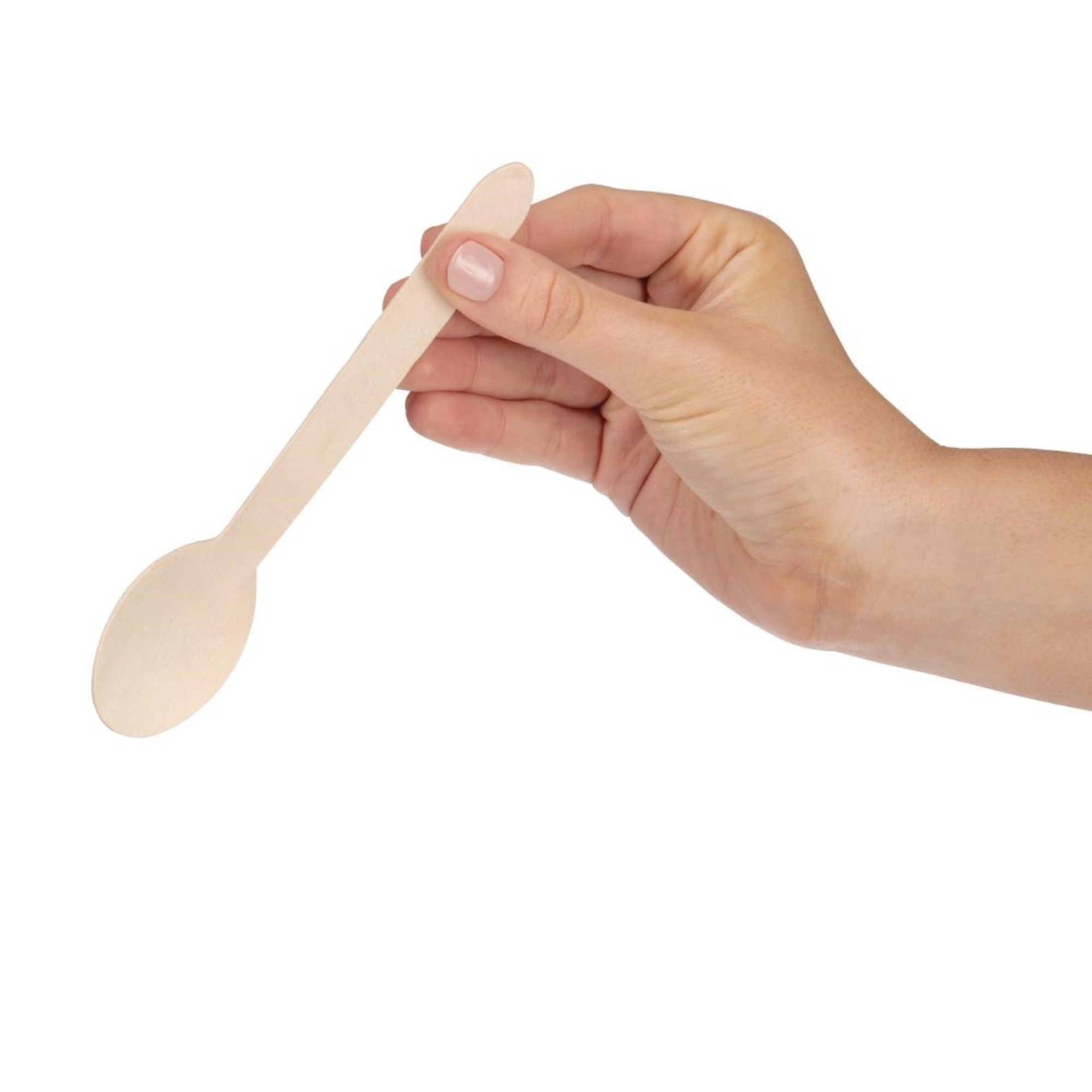 Picture of Fiesta Compostable Wooden Dessert Spoons (Pack of 100)