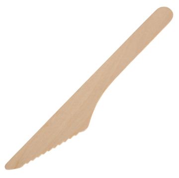 Picture of Fiesta Compostable Disposable Wooden Knives (Pack of 100)