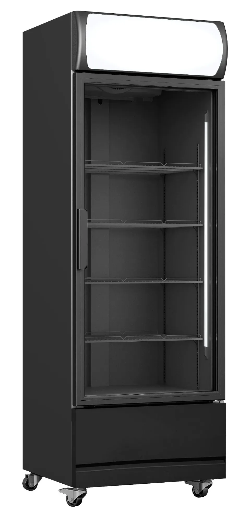Picture of CombiSteel Black Single Glass Door Refrigerator 360Litre - 7455.2104