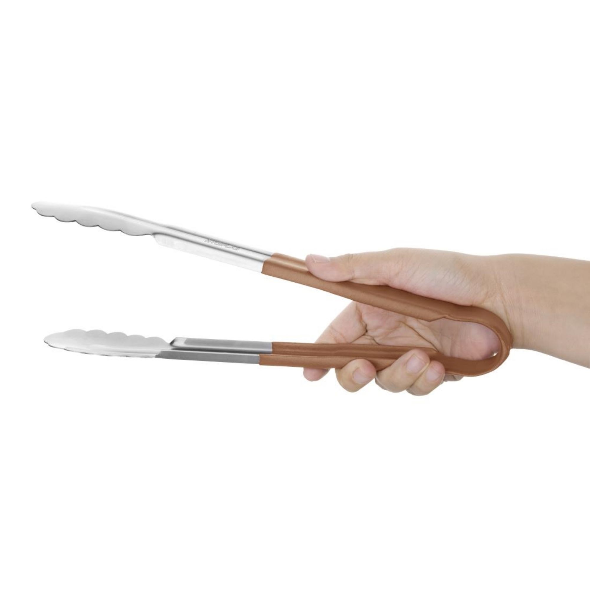 Picture of Hygiplas Colour Coded Brown Serving Tongs 300mm