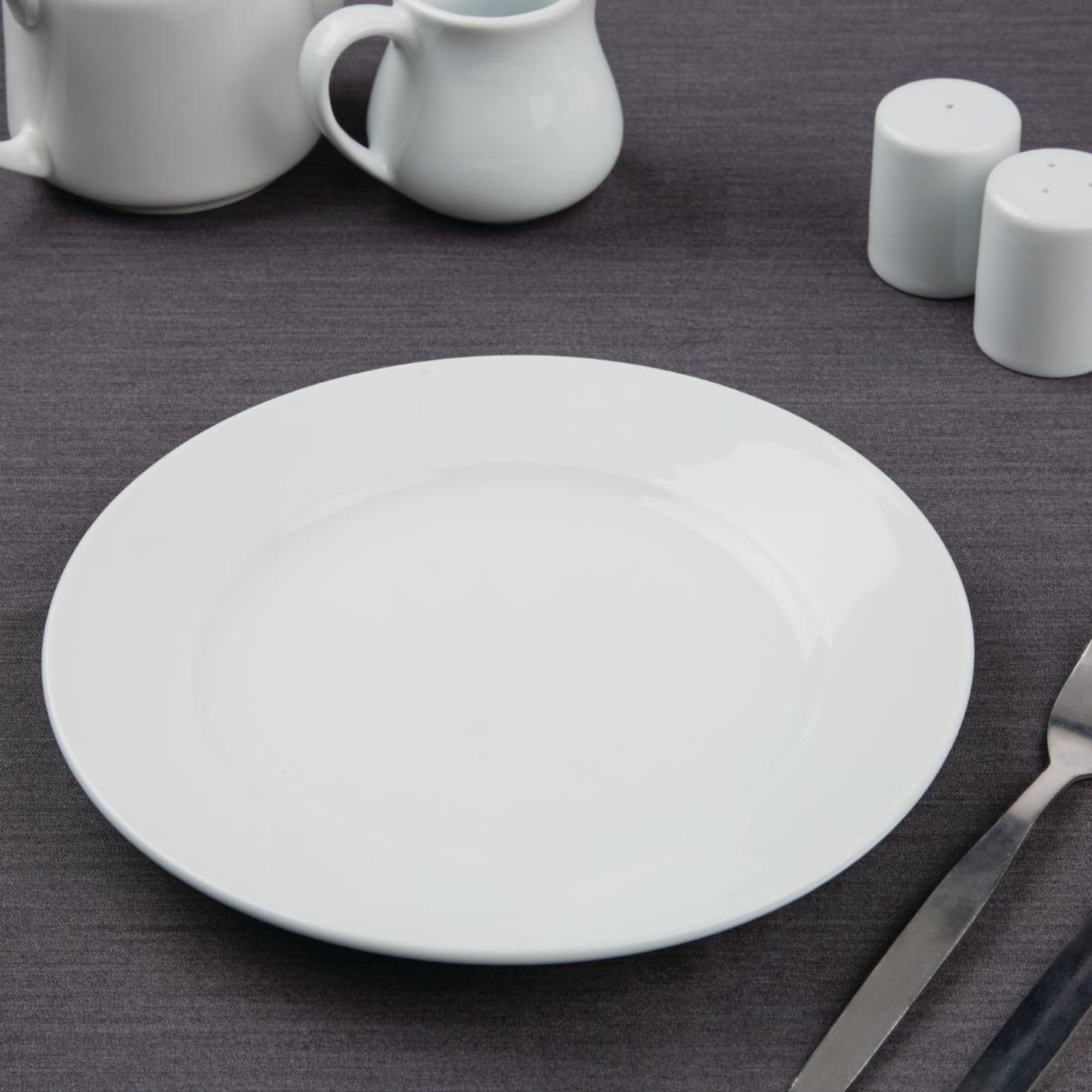 Picture of Olympia Athena Wide Rimmed Plates 228mm White (Pack of 12)