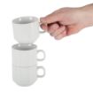 Picture of Olympia Whiteware Stacking Tea Cups 7oz 200ml (Pack of 12) - CB467