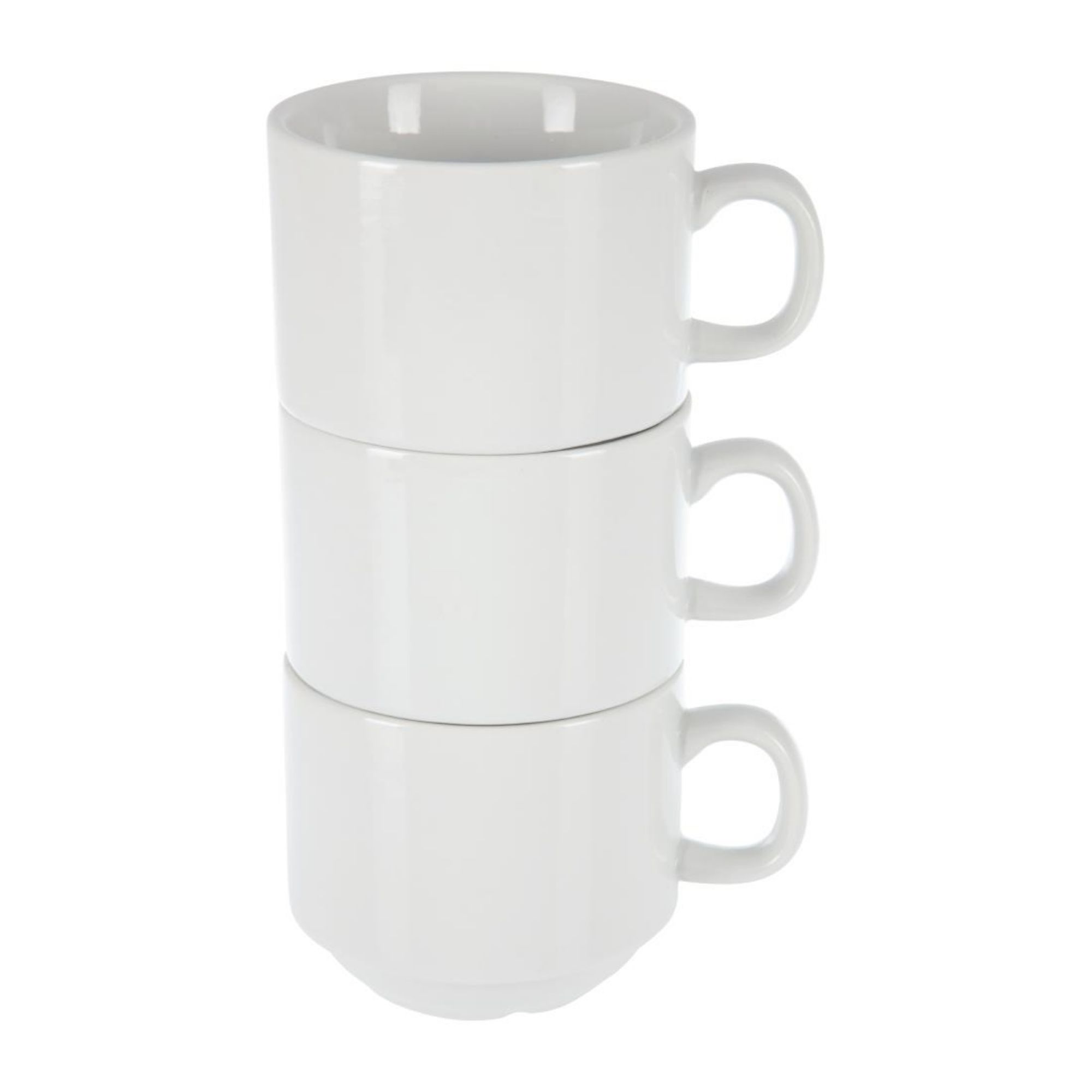 Picture of Olympia Whiteware Stacking Tea Cups 7oz 200ml (Pack of 12)