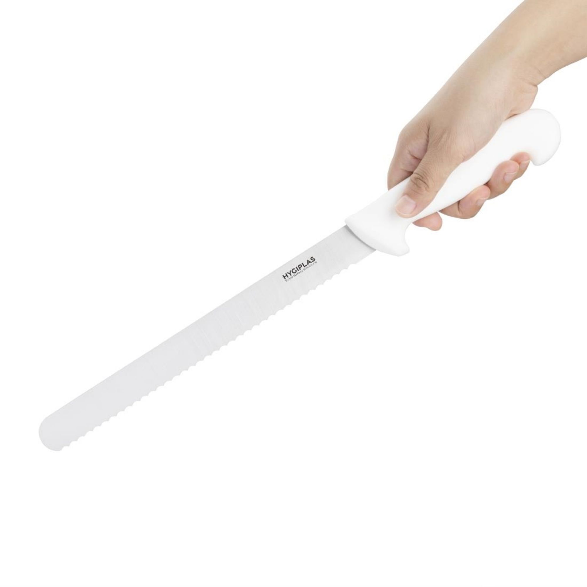 Picture of Hygiplas Serrated Slicer White 24.8cm