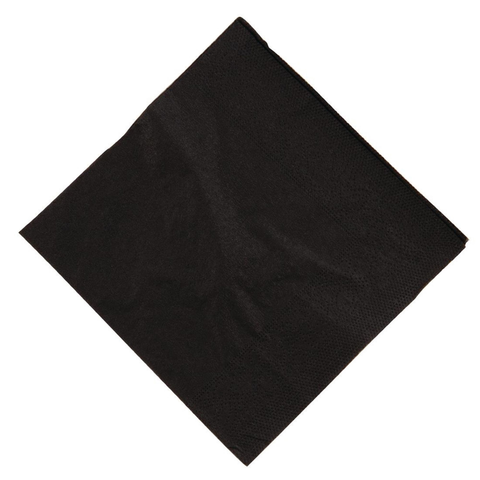 Picture of Swantex Cocktail Napkin Black 25x25cm 2ply 1/4 Fold (Pack of 2000)