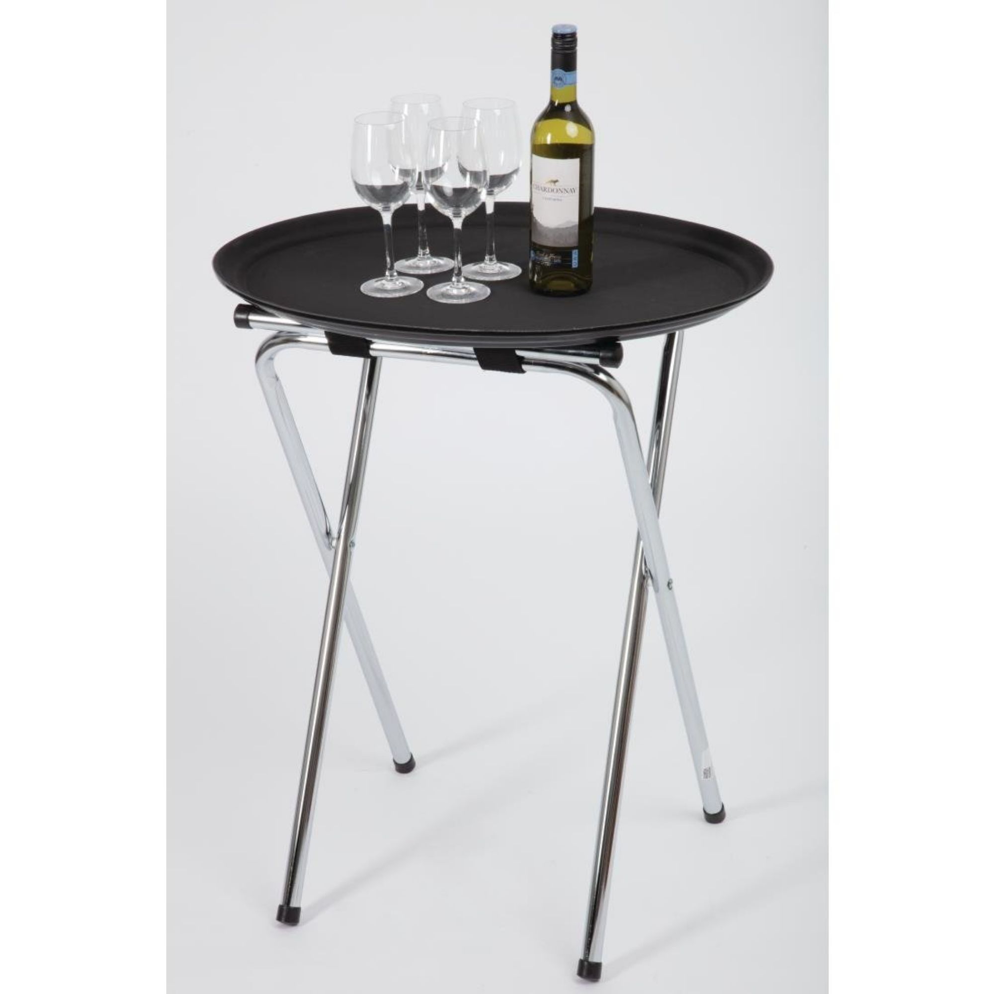 Picture of Olympia Chrome-Plated Steel Folding Tray Stand