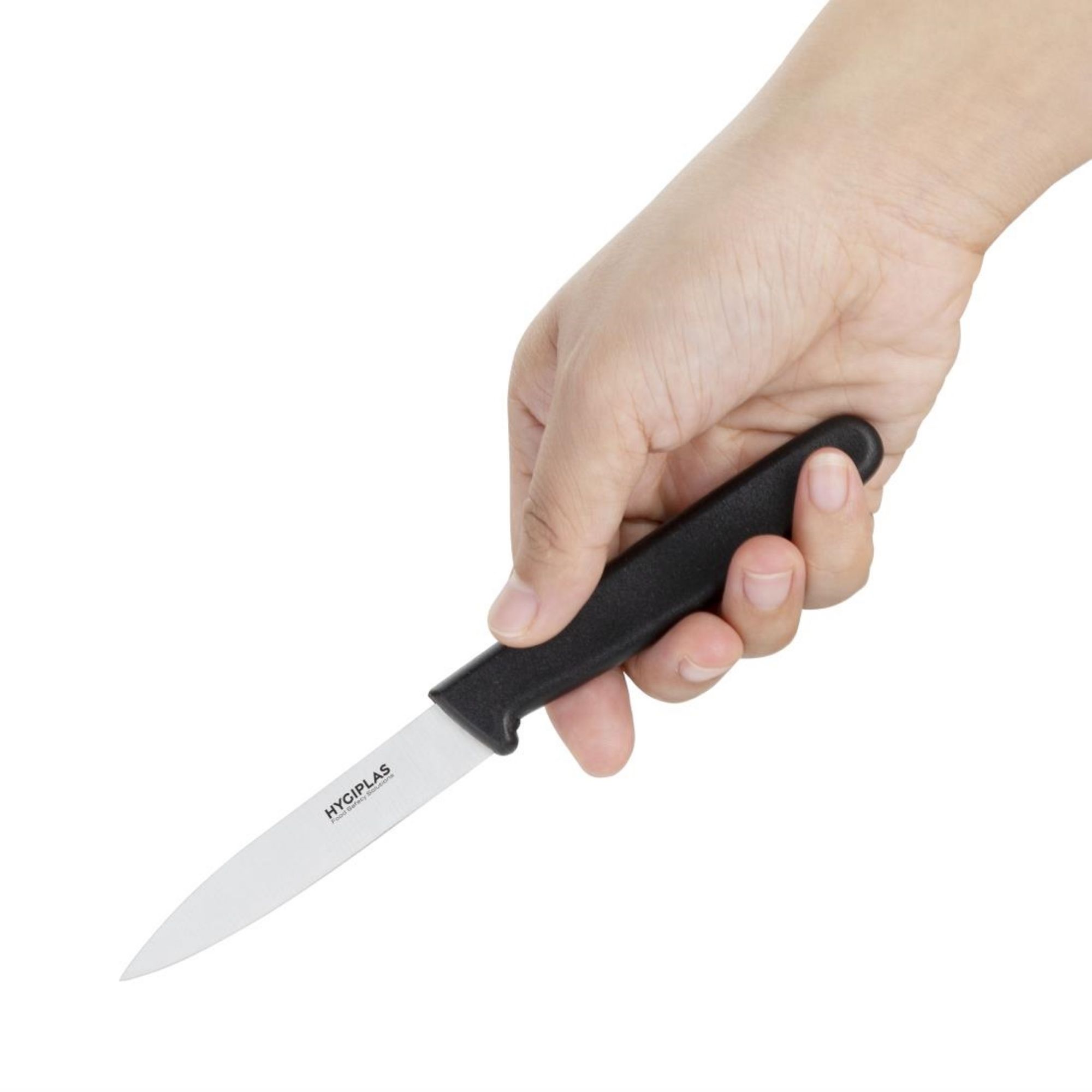 Picture of Hygiplas Straight Blade Paring Knife Black 8.5cm