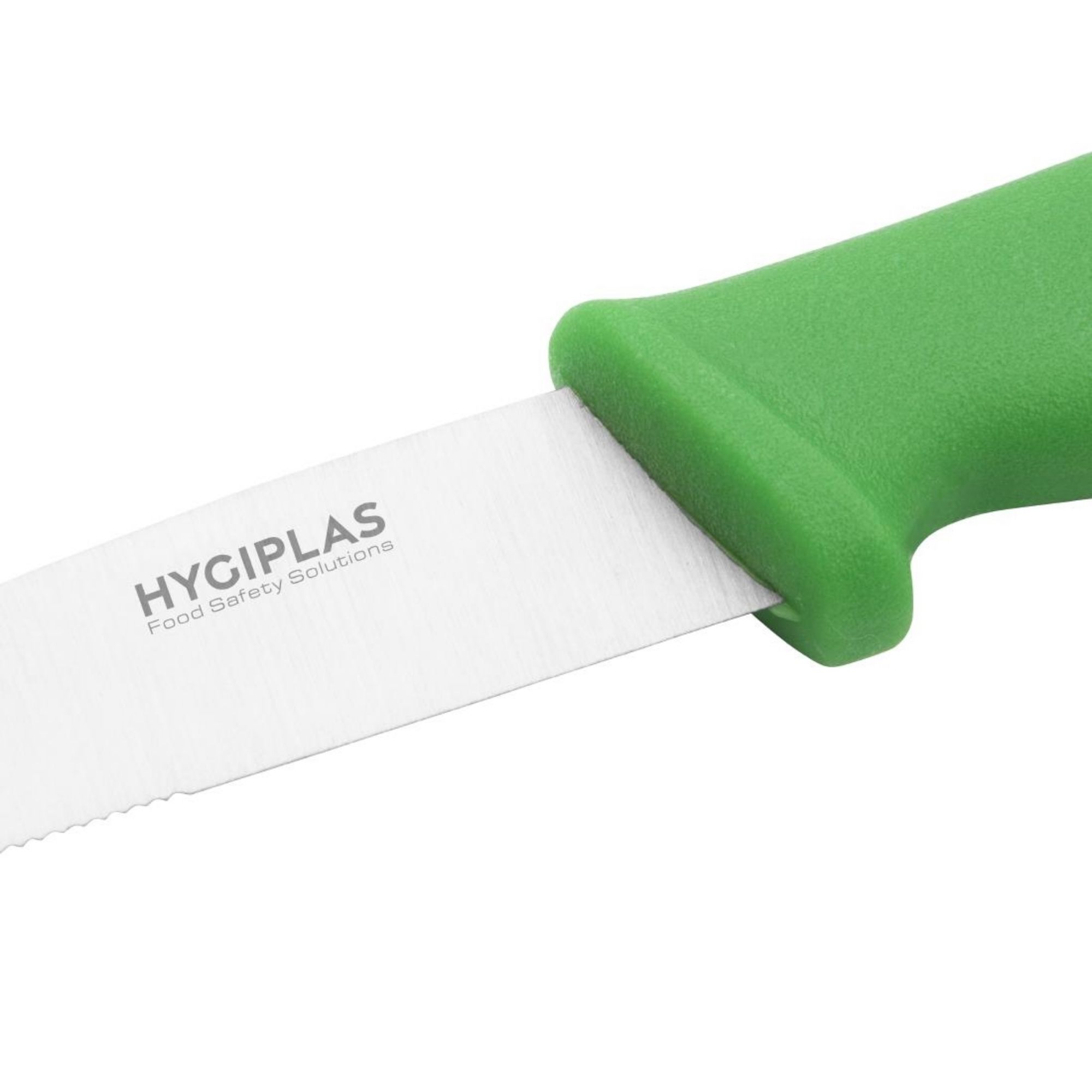 Picture of Hygiplas Serrated Vegetable Knife Green 10.5cm