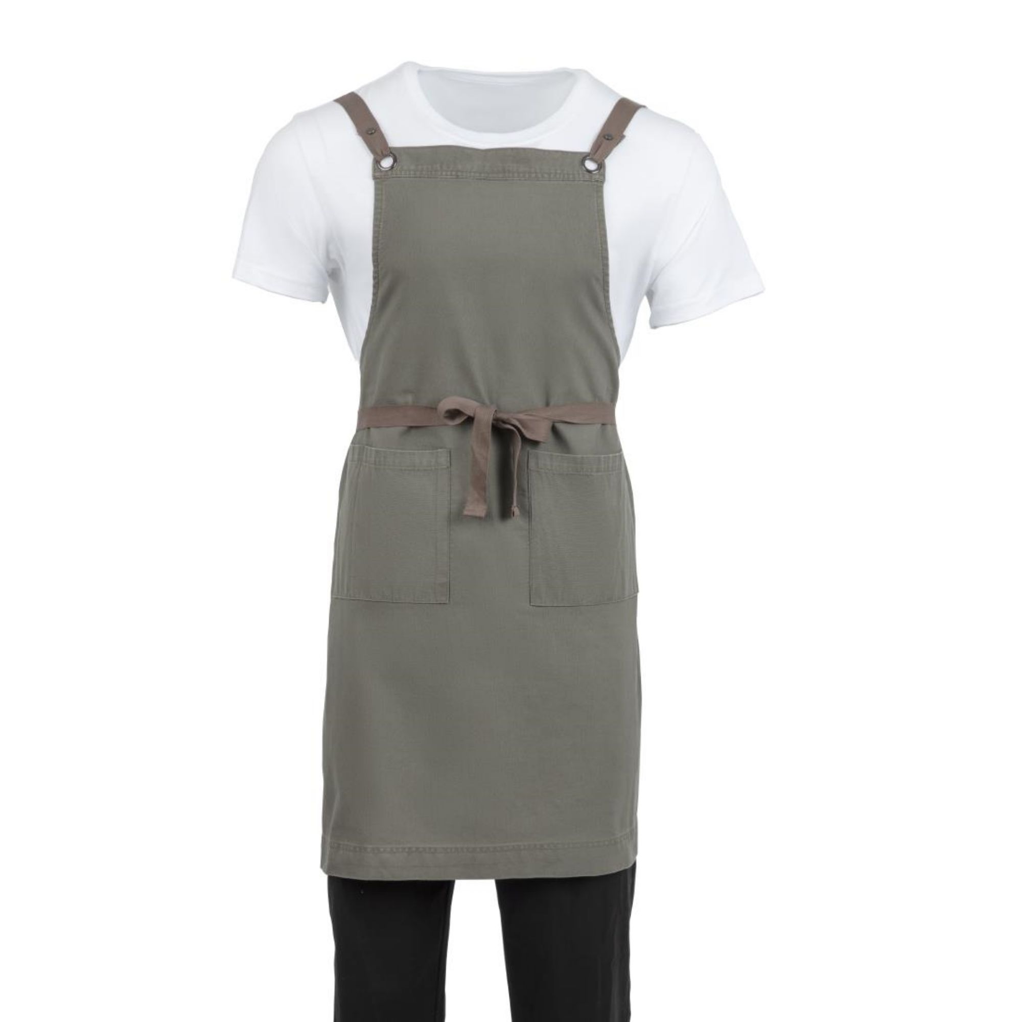 Picture of Southside Cotton Canvas Bib Apron Khaki