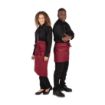 Picture of Whites Short Bistro Apron Burgundy - BB177