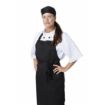 Picture of Nisbets Essentials Bib Aprons Polycotton Black (Pack of 2) - BB475