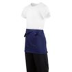 Picture of Whites Short Bistro Apron Navy Blue - BB179