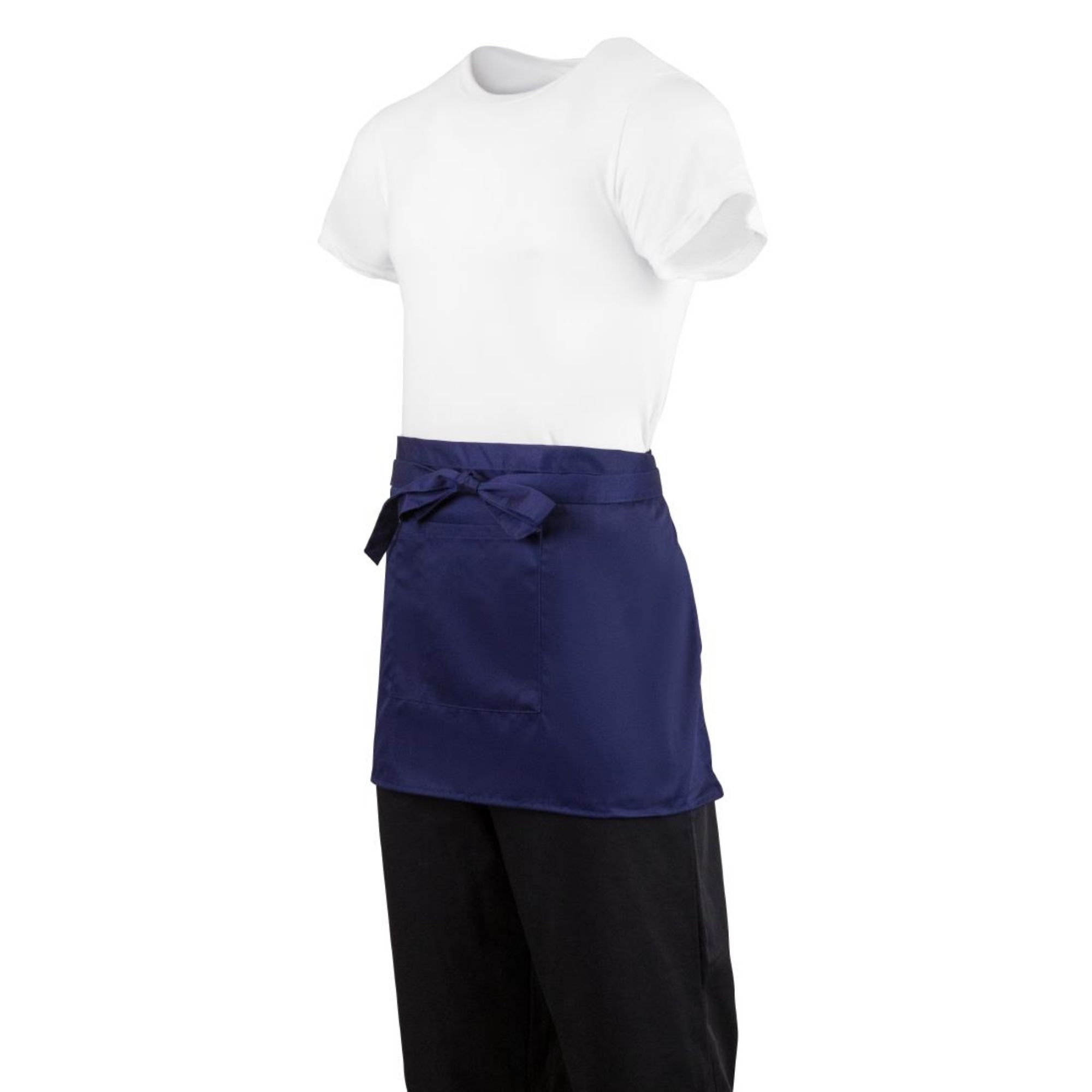 Picture of Whites Short Bistro Apron Navy Blue