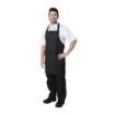 Picture of Nisbets Essentials Bib Aprons Polycotton Black (Pack of 2) - BB475