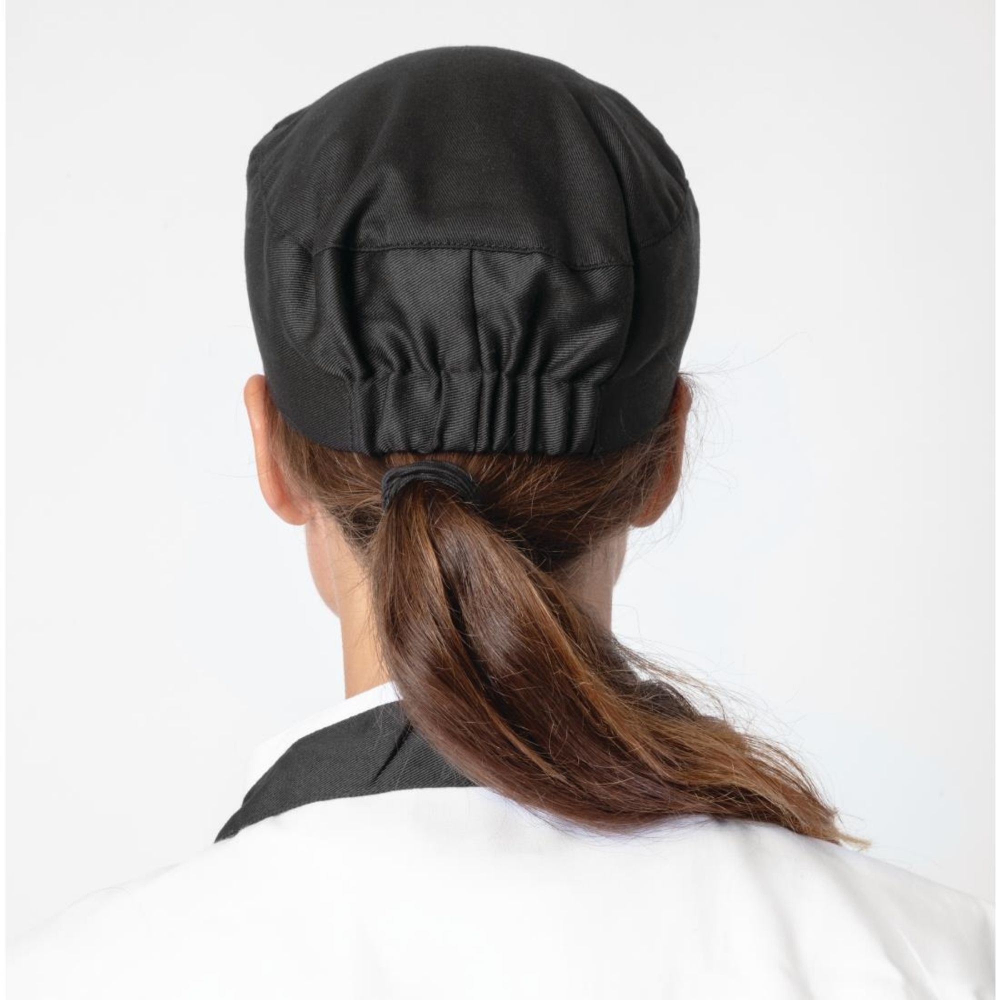 Picture of Nisbets Essentials Chef Skull Caps Black (Pack of 2)