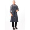 Picture of Chef Works Premium Woven Bib Apron Navy and White Stripe - B249