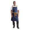Picture of Southside X-Cross Back Apron Denim Blue Tan Ties - B984