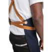 Picture of Southside X-Cross Back Apron Denim Blue Tan Ties - B984