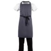 Picture of Whites Polycotton Bib Apron Charcoal - B426