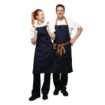 Picture of Southside X-Cross Back Apron Denim Blue Tan Ties - B984