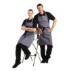 Picture of Whites Polycotton Bib Apron Charcoal - B426
