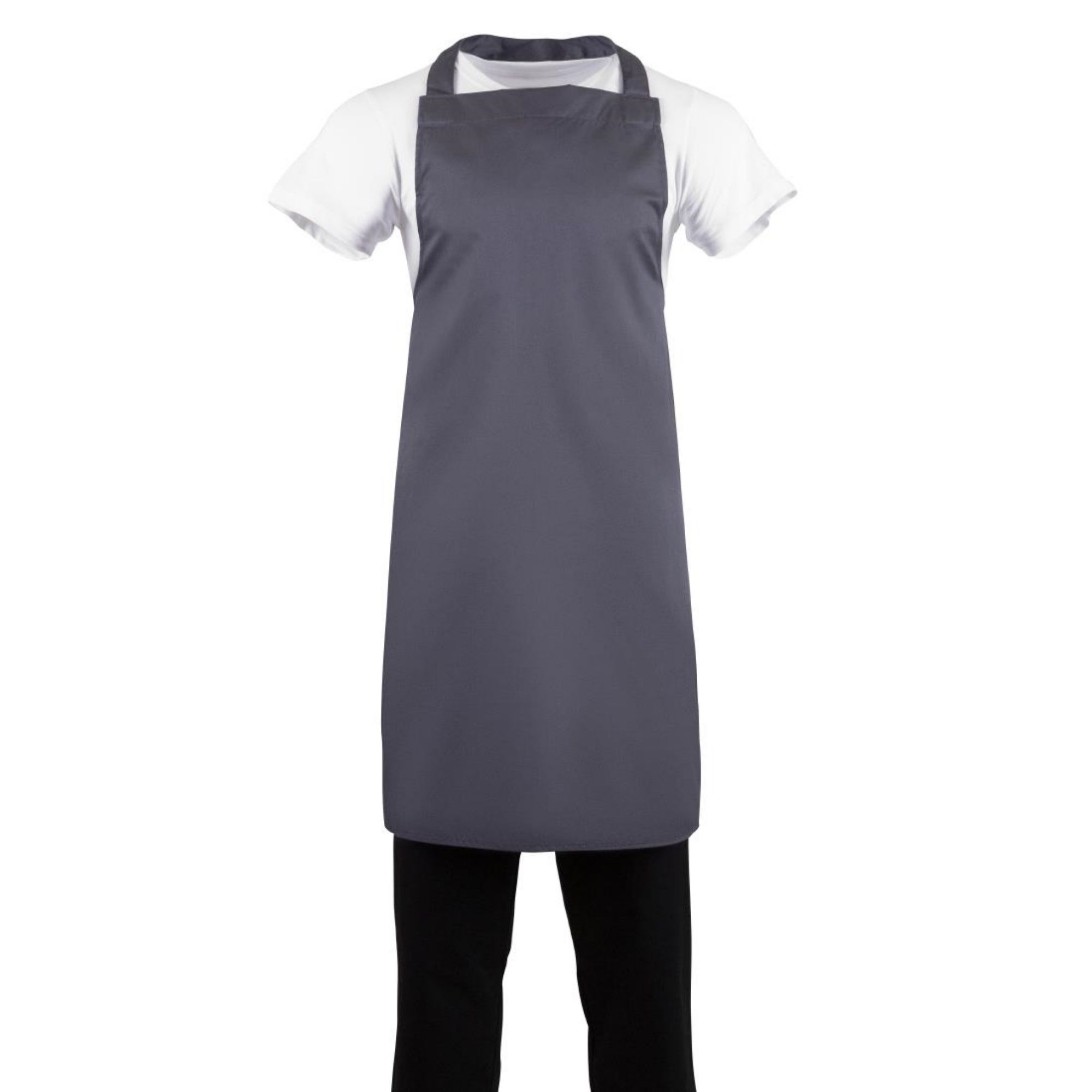 Picture of Whites Polycotton Bib Apron Charcoal